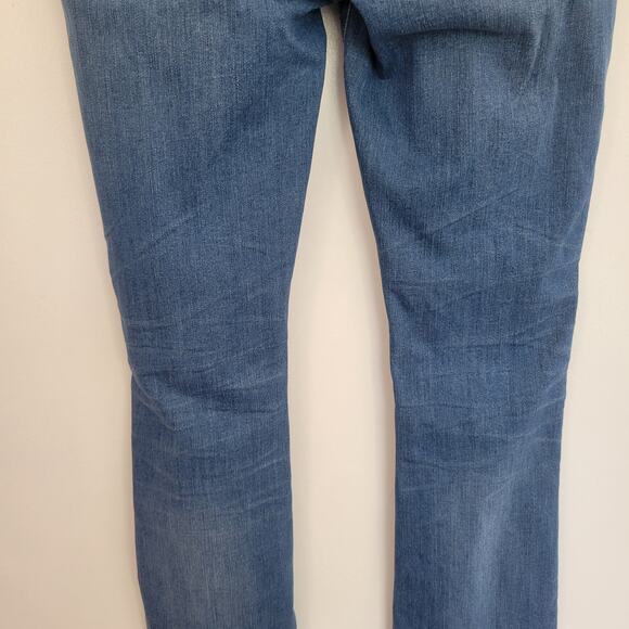 Madewell Cali Demi Boot Jeans Cropped Bronson Destructed Chewed Hem Women 24 - Picture 8 of 12